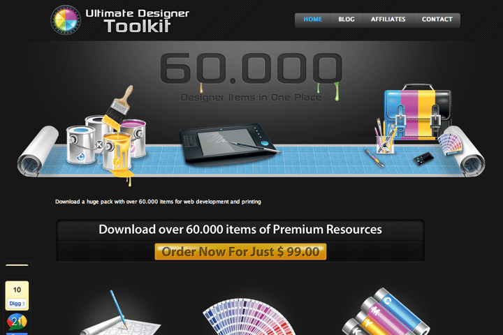Ultimate Designer Toolkit website preview